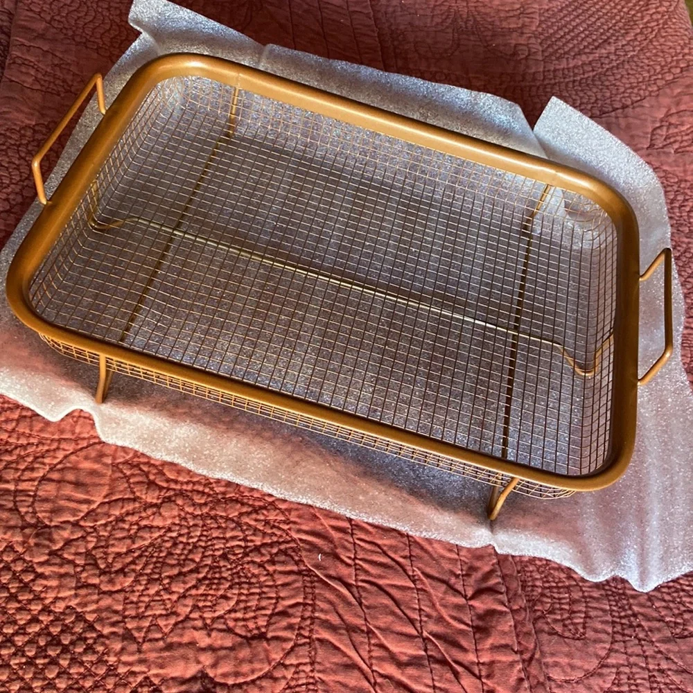 Crofton Copper Crisper Nonstick Basket & Cookie Sheet Two Piece Set - Picture 4 of 9